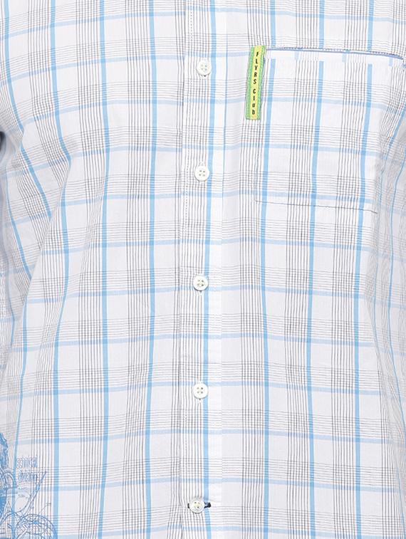blue cotton casual shirt - 15218199 - Zoom Image - 4