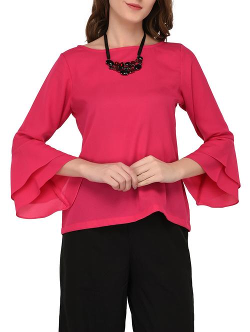 layered bell sleeve top - 15219830 - Standard Image - 1