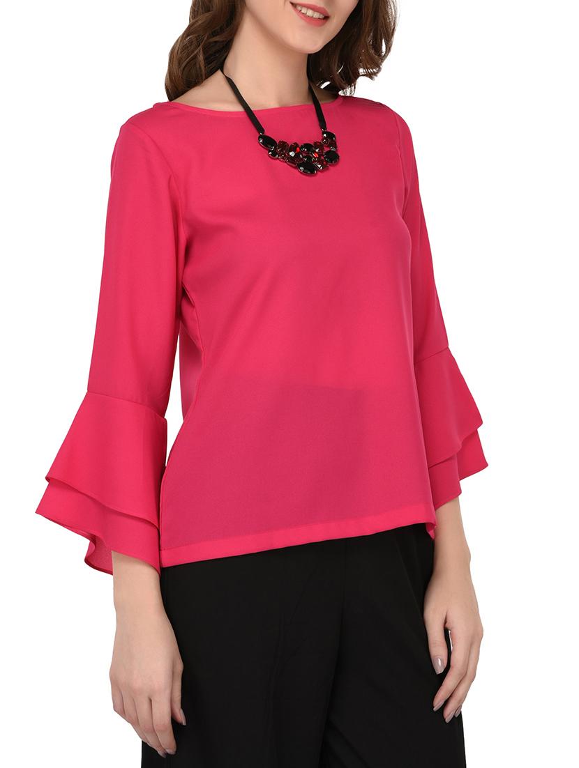 layered bell sleeve top - 15219830 - Zoom Image - 2