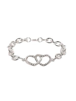 silver metal links bracelet - 15220669 - Standard Image - 2