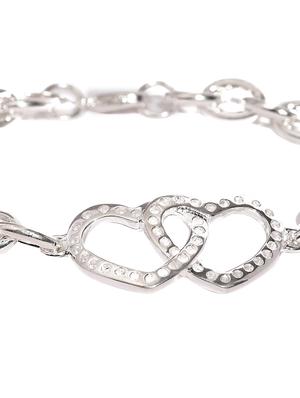 silver metal links bracelet - 15220669 - Standard Image - 4
