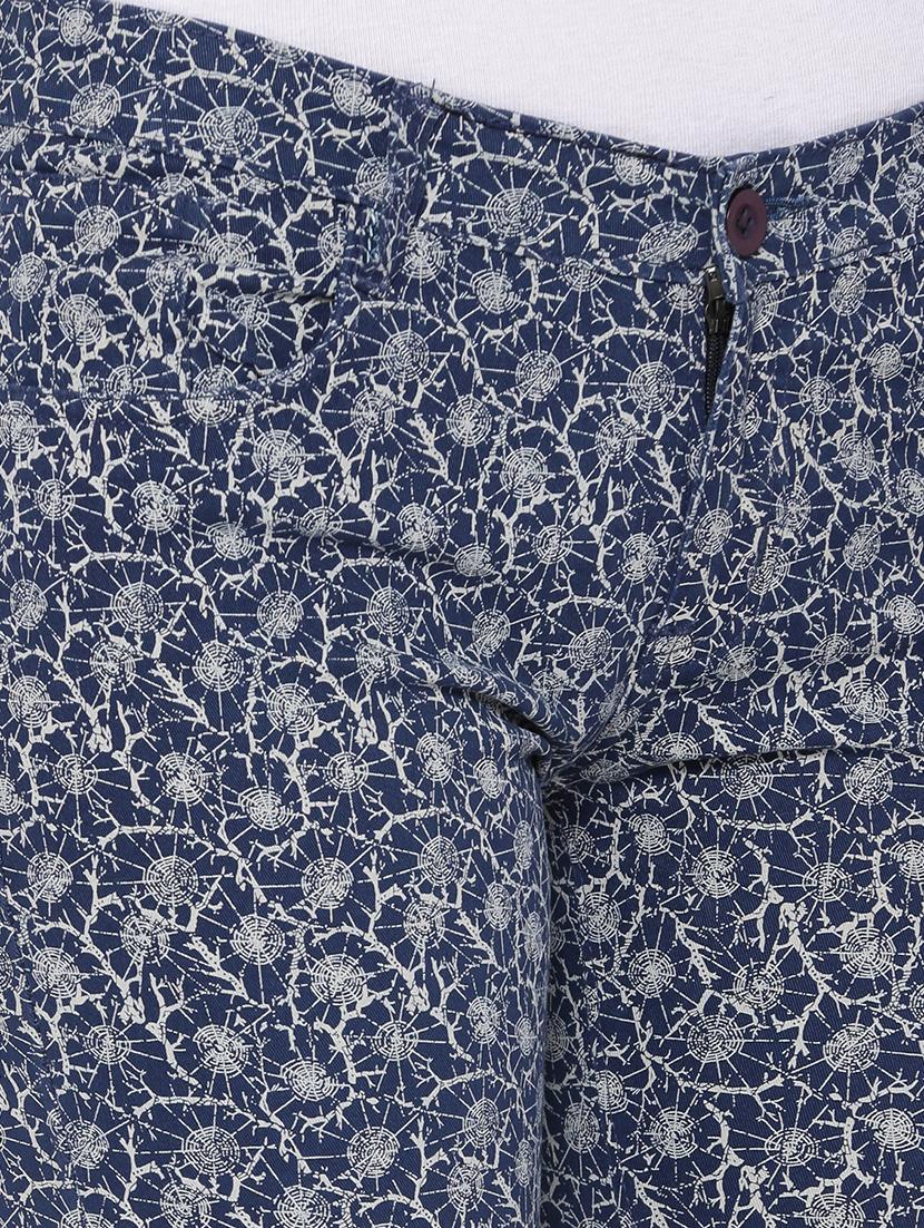 navy blue printed cotton capri - 15220969 - Zoom Image - 5