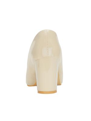 beige leatherette slip on pumps - 15221022 - Standard Image - 3