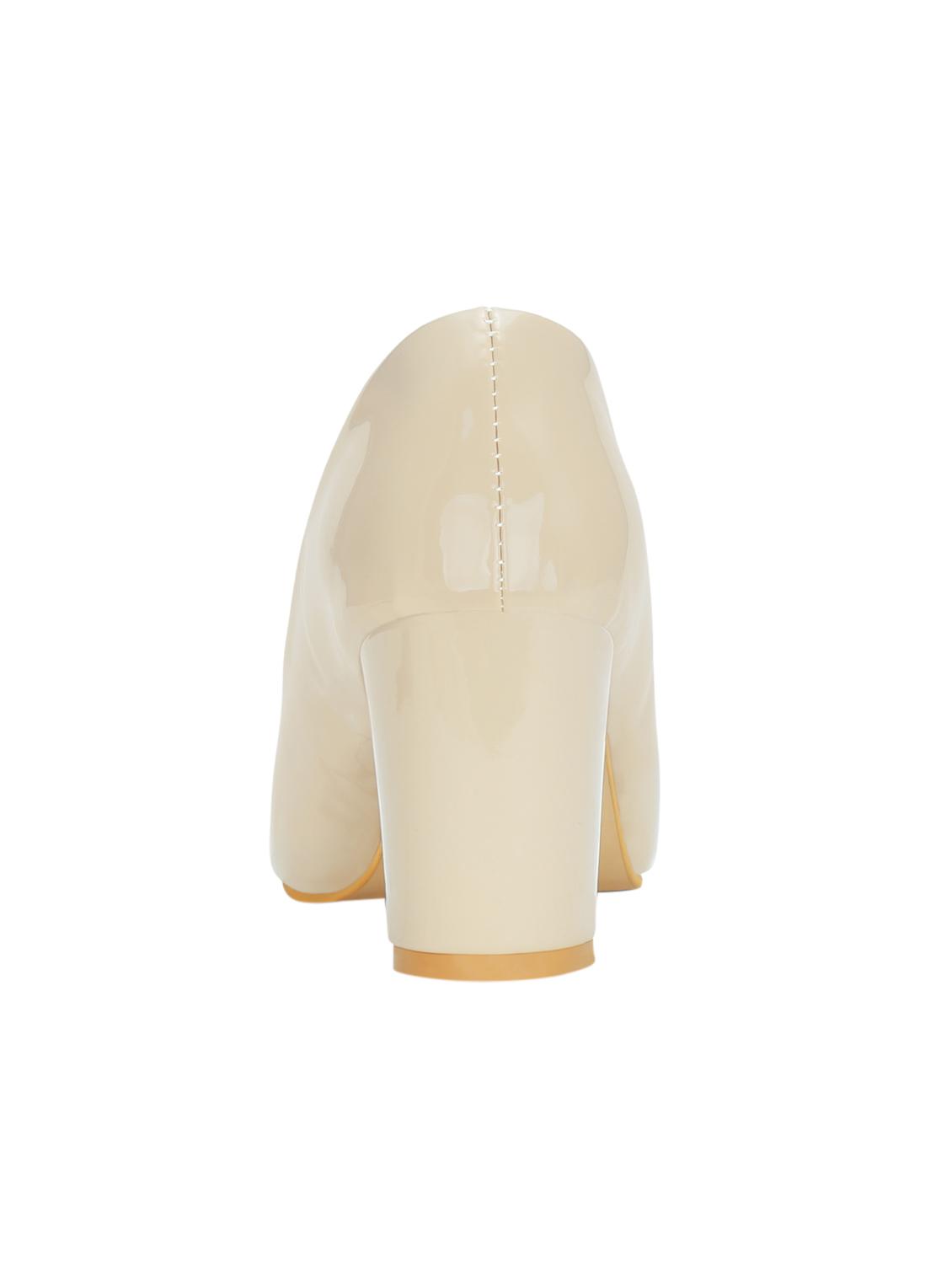 beige leatherette slip on pumps - 15221022 - Zoom Image - 3