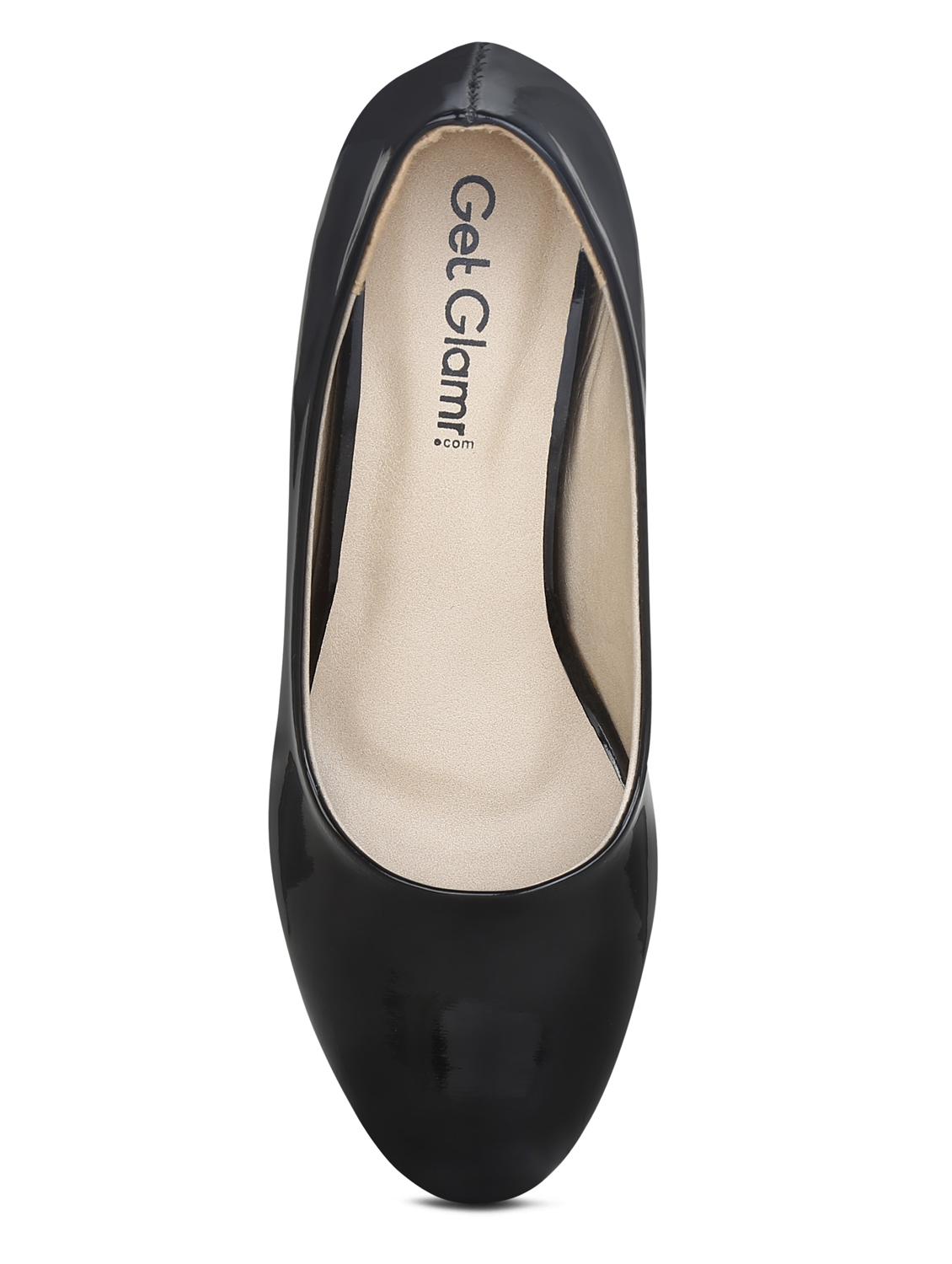 black leatherette slip on pumps - 15221023 - Zoom Image - 4