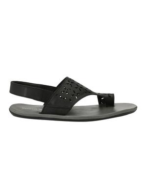 black leatherette back strap sandal - 15221156 - Standard Image - 2