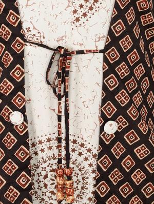 cream cotton layered kurta - 15221177 - Standard Image - 4