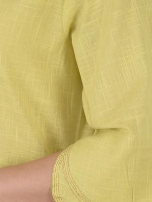 mehandi cotton straight solid kurta - 15221185 - Standard Image - 5