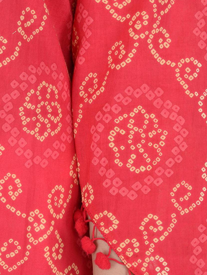 pink cotton aline kurta - 15221196 - Zoom Image - 5