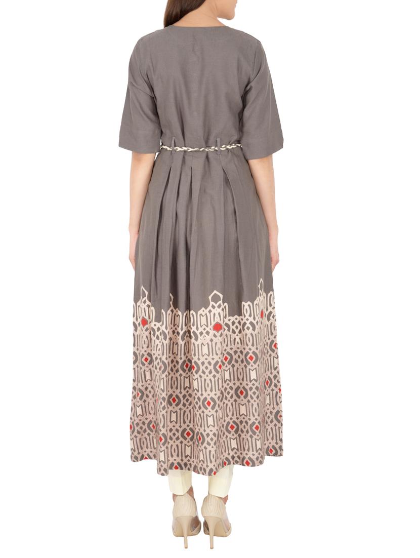 flared printed kurta - 15221203 - Zoom Image - 3