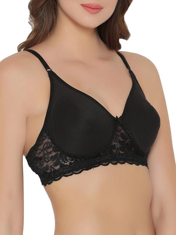 bow patch laced bra - 15221696 - Zoom Image - 2