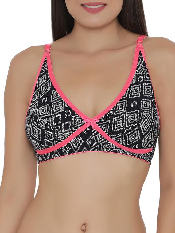 bow patch contrast bind bra - 15221724 - Zoom Image - 1