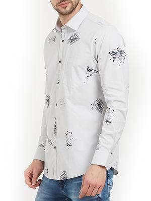 white cotton casual shirt - 15222050 - Standard Image - 2