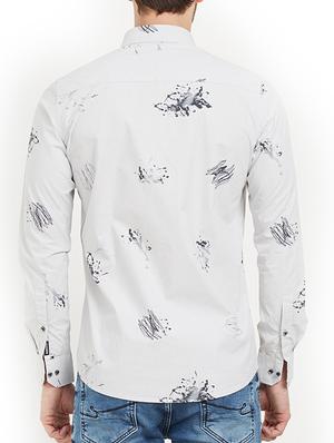 white cotton casual shirt - 15222050 - Standard Image - 3