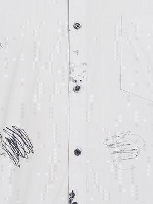 white cotton casual shirt - 15222050 - Standard Image - 4
