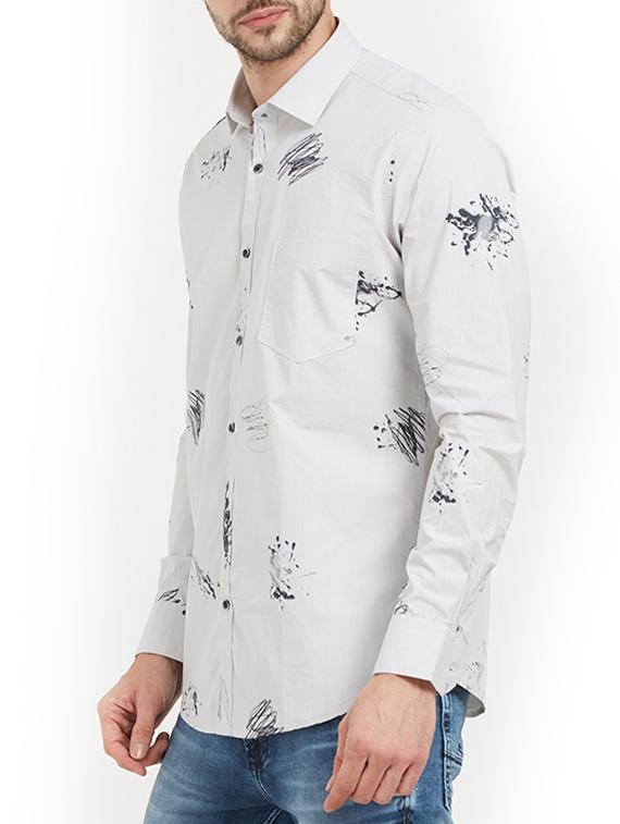 white cotton casual shirt - 15222050 - Zoom Image - 2