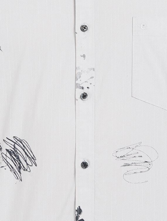 white cotton casual shirt - 15222050 - Zoom Image - 4