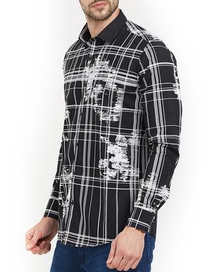 black cotton casual shirt - 15222060 - Standard Image - 2