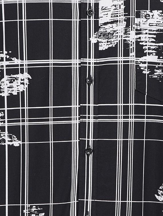 black cotton casual shirt - 15222060 - Zoom Image - 4