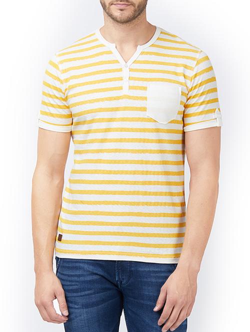 yellow cotton pocket t-shirt - 15222071 - Standard Image - 1
