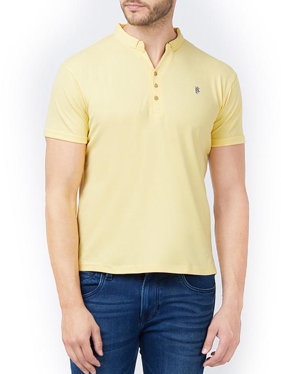 yellow cotton t-shirt - 15222083 - Zoom Image - 1