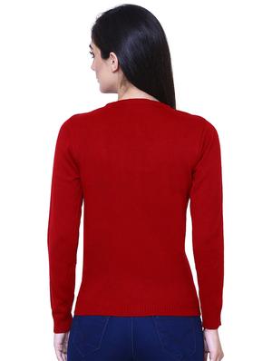 red woolen cardigan - 15222110 - Standard Image - 3