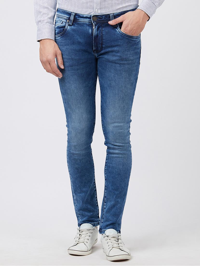 blue cotton washed jeans - 15222825 - Zoom Image - 1