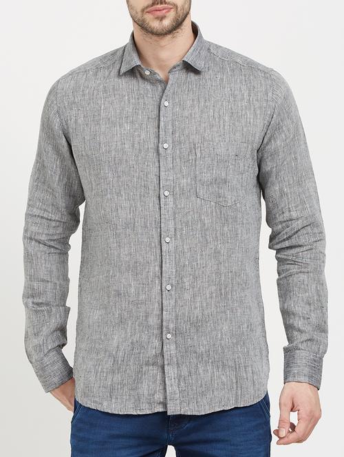 grey cotton casual shirt - 15222832 - Standard Image - 1