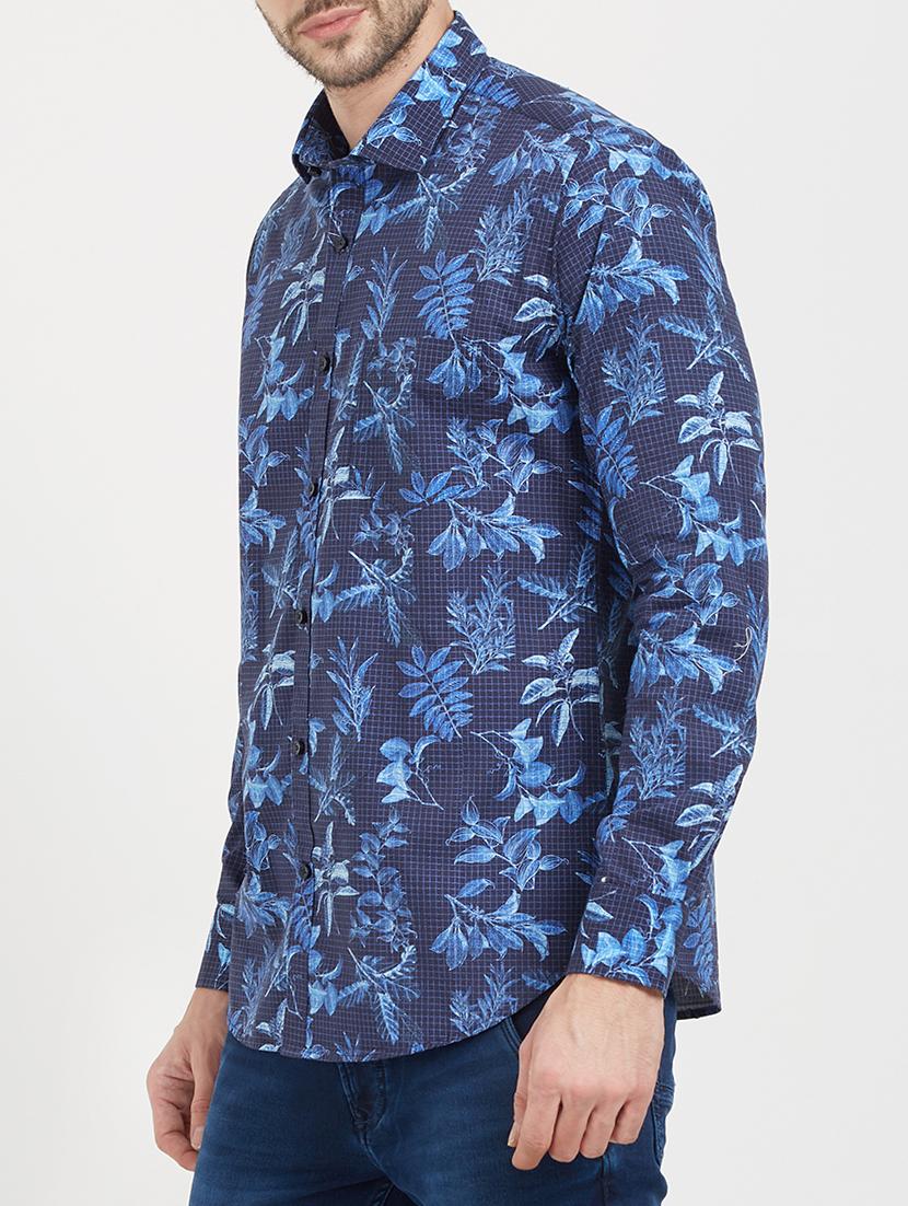 blue cotton casual shirt - 15222838 - Zoom Image - 2