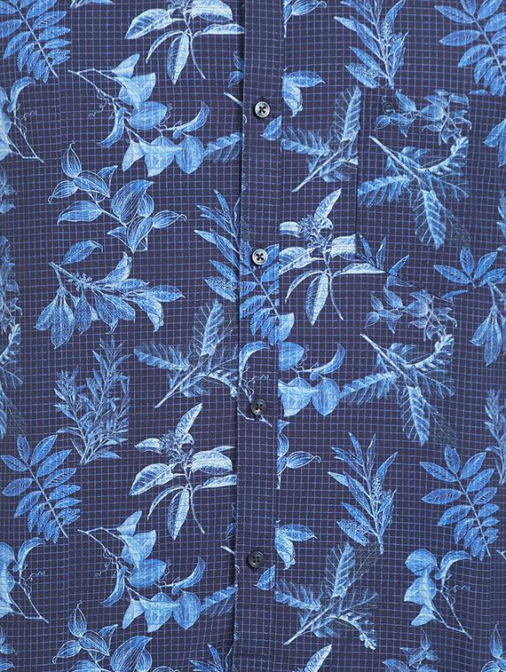 blue cotton casual shirt - 15222838 - Zoom Image - 4