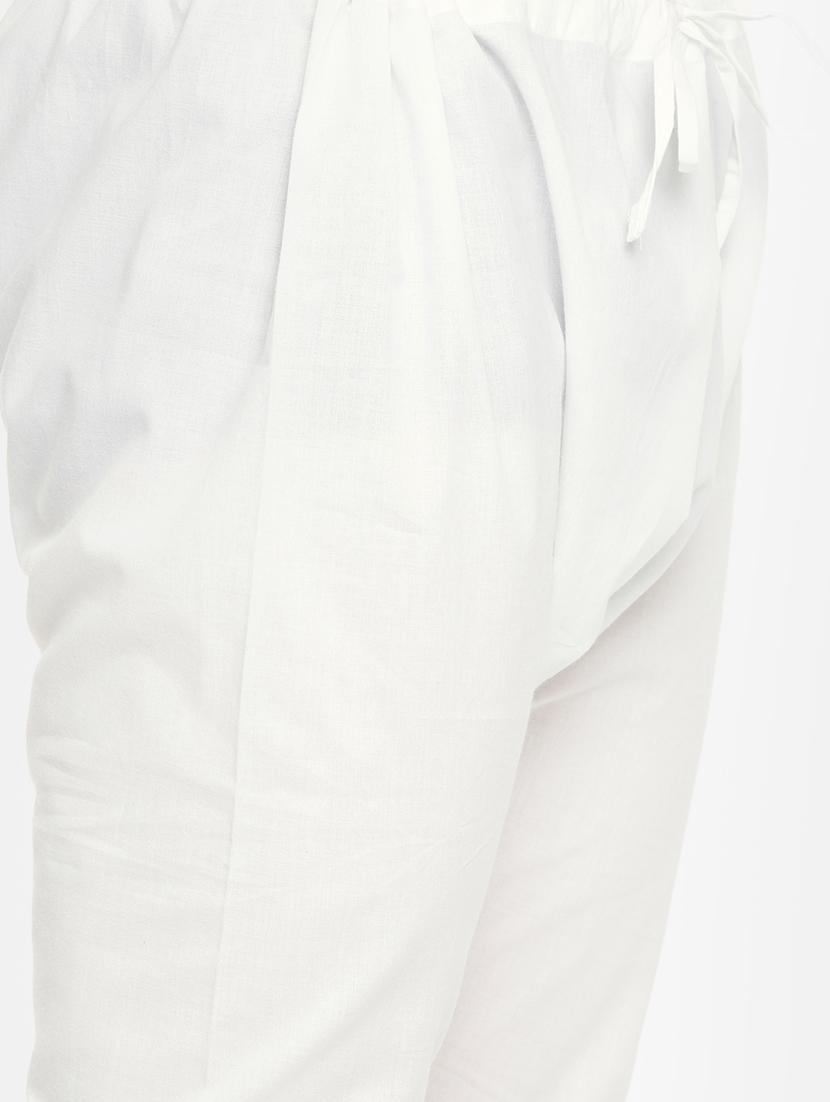 beige cotton kurta pyjama set - 15223402 - Zoom Image - 5