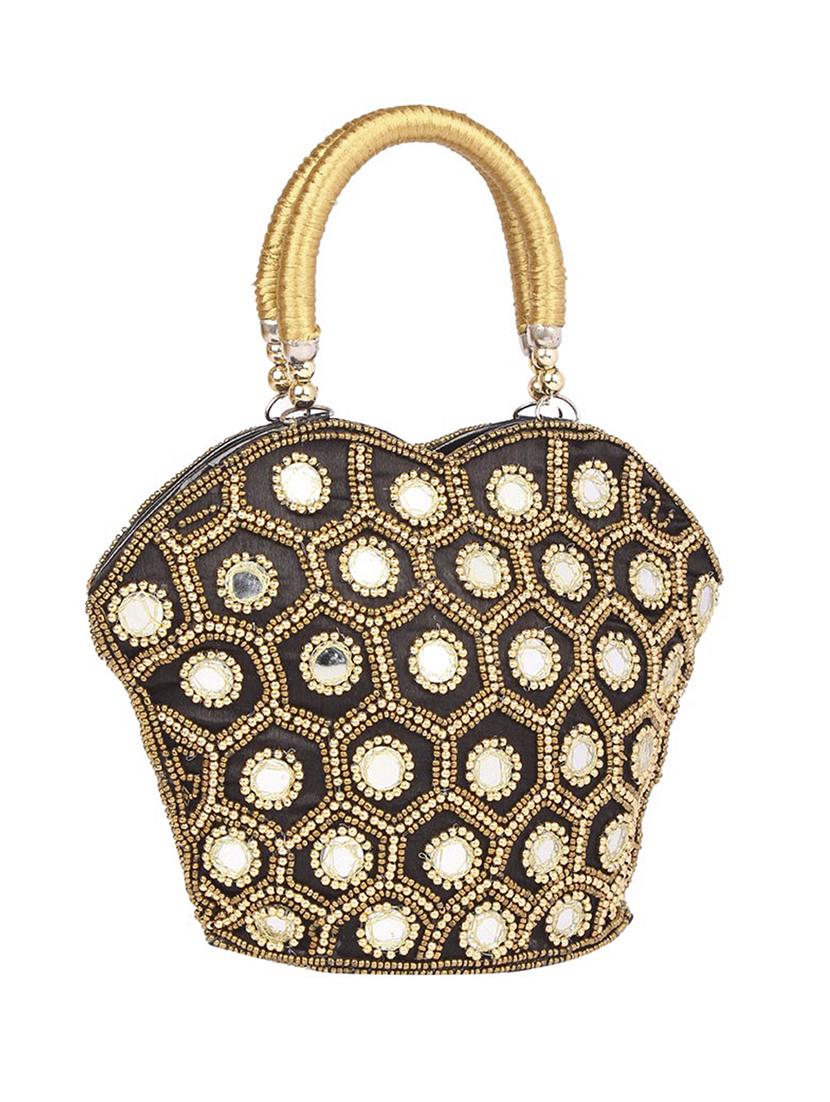 black cotton polyester blend regular handbag - 15223540 - Zoom Image - 4