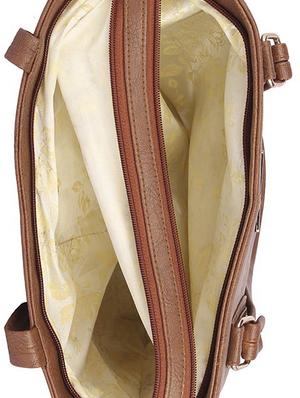 brown leatherette (pu) regular handbag - 15223549 - Standard Image - 3