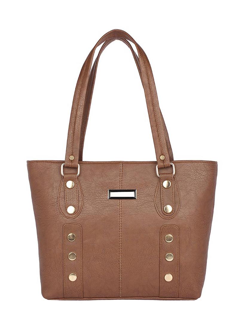 brown leatherette (pu) regular handbag - 15223549 - Zoom Image - 1