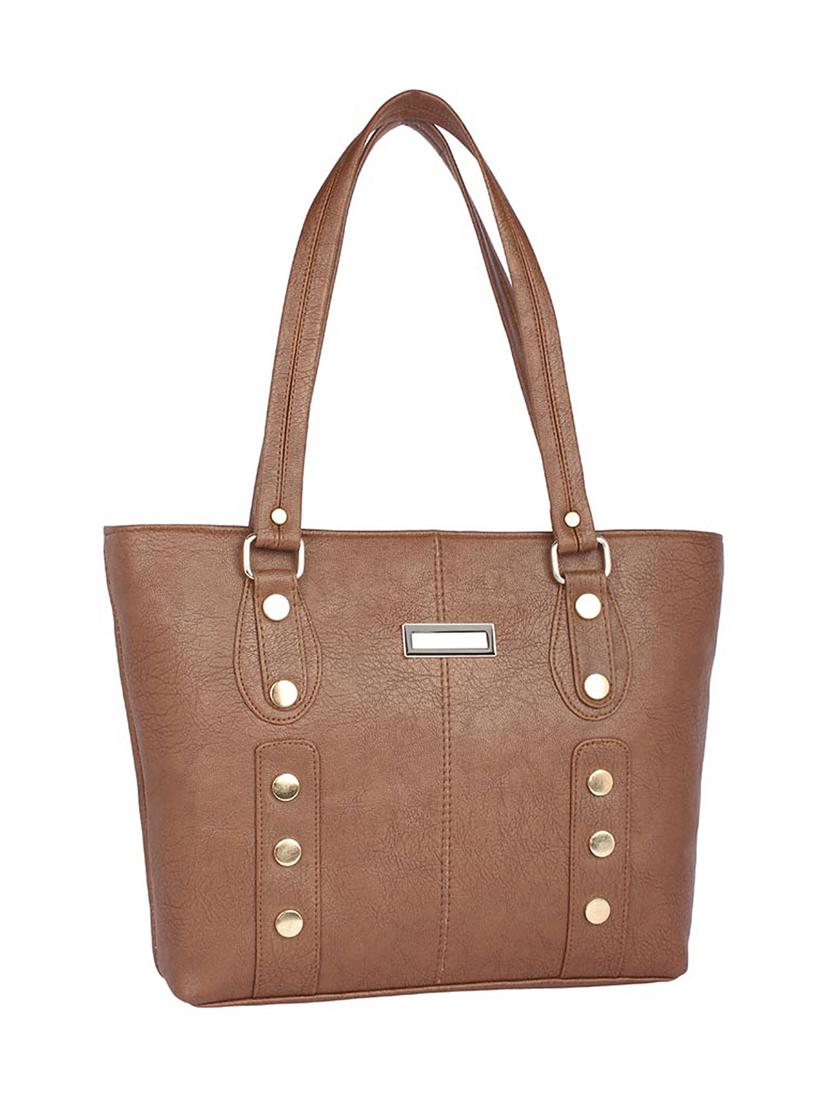 brown leatherette (pu) regular handbag - 15223549 - Zoom Image - 4