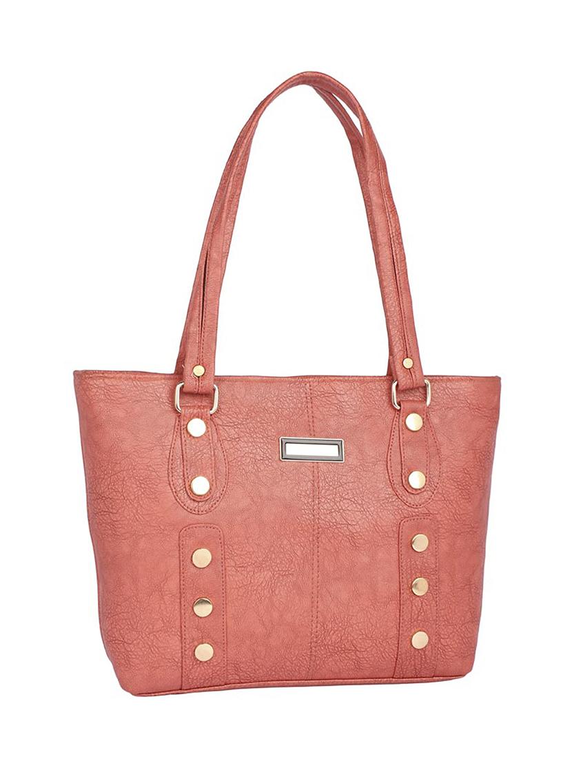 pink leatherette (pu) regular handbag - 15223553 - Zoom Image - 4