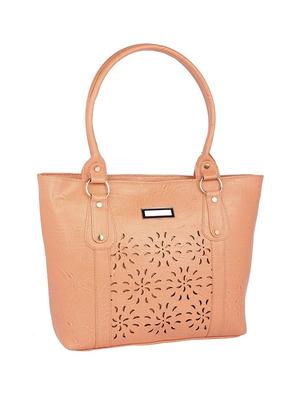 peach leatherette (pu) regular handbag - 15223557 - Standard Image - 4