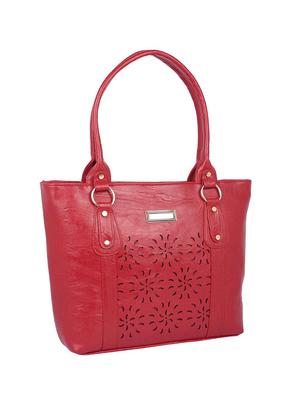 red leatherette (pu) regular handbag - 15223559 - Standard Image - 4