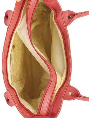 pink leatherette (pu) regular handbag - 15223563 - Standard Image - 3