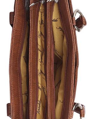 brown leatherette (pu) regular handbag - 15223570 - Standard Image - 3