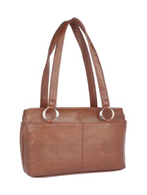 brown leatherette (pu) regular handbag - 15223570 - Standard Image - 4