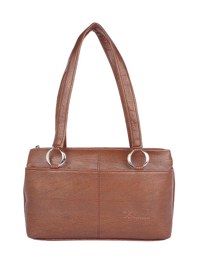 brown leatherette (pu) regular handbag - 15223570 - Zoom Image - 1