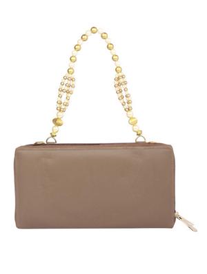 brown leatherette (pu) regular sling bag - 15223632 - Standard Image - 2
