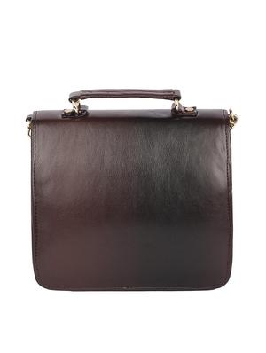 brown leatherette (pu) regular sling bag - 15223644 - Standard Image - 2