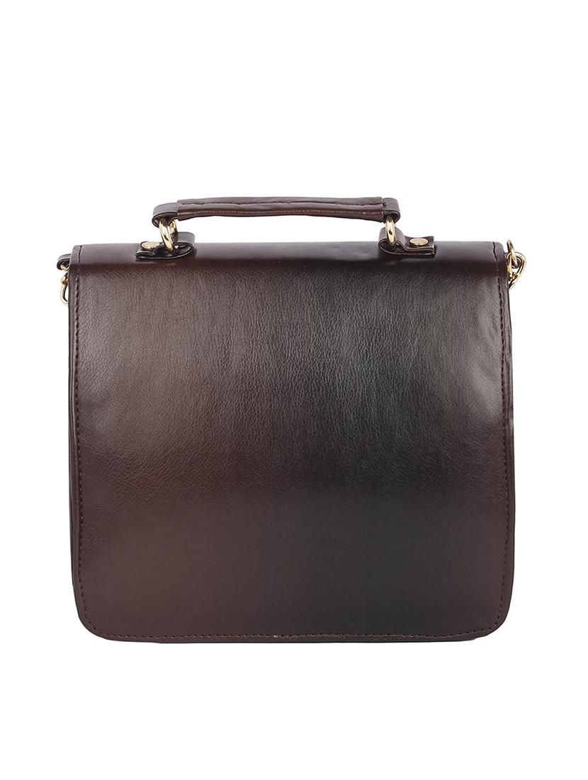 brown leatherette (pu) regular sling bag - 15223644 - Zoom Image - 2