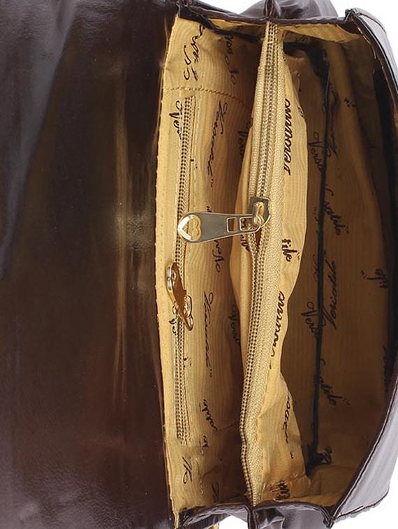 brown leatherette (pu) regular sling bag - 15223644 - Zoom Image - 3