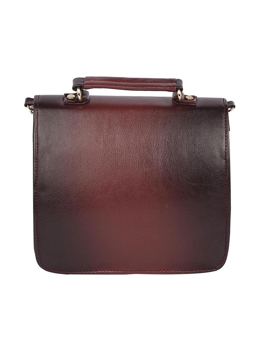 brown leatherette (pu) regular sling bag - 15223645 - Zoom Image - 2