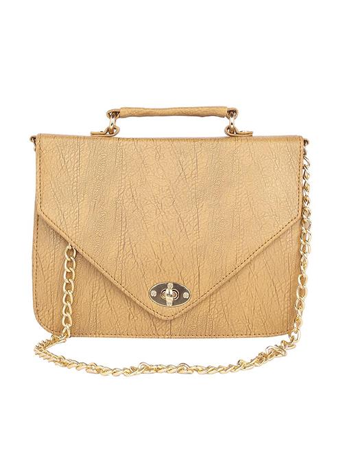 beige leatherette (pu) regular sling bag - 15223651 - Standard Image - 1