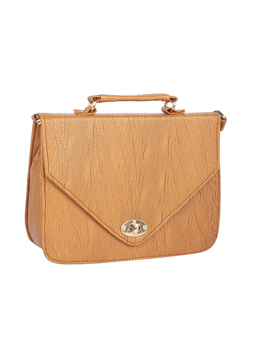 brown leatherette (pu) regular sling bag - 15223652 - Zoom Image - 4