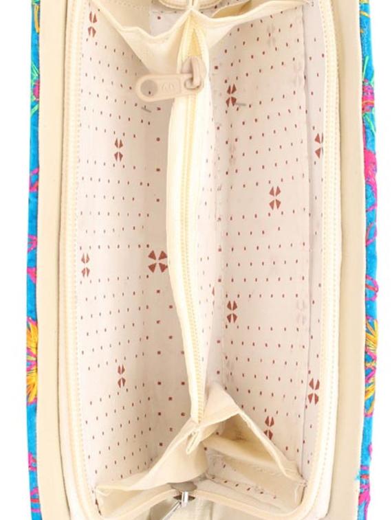 blue cotton polyester blend minaudiere clutch - 15223660 - Zoom Image - 3